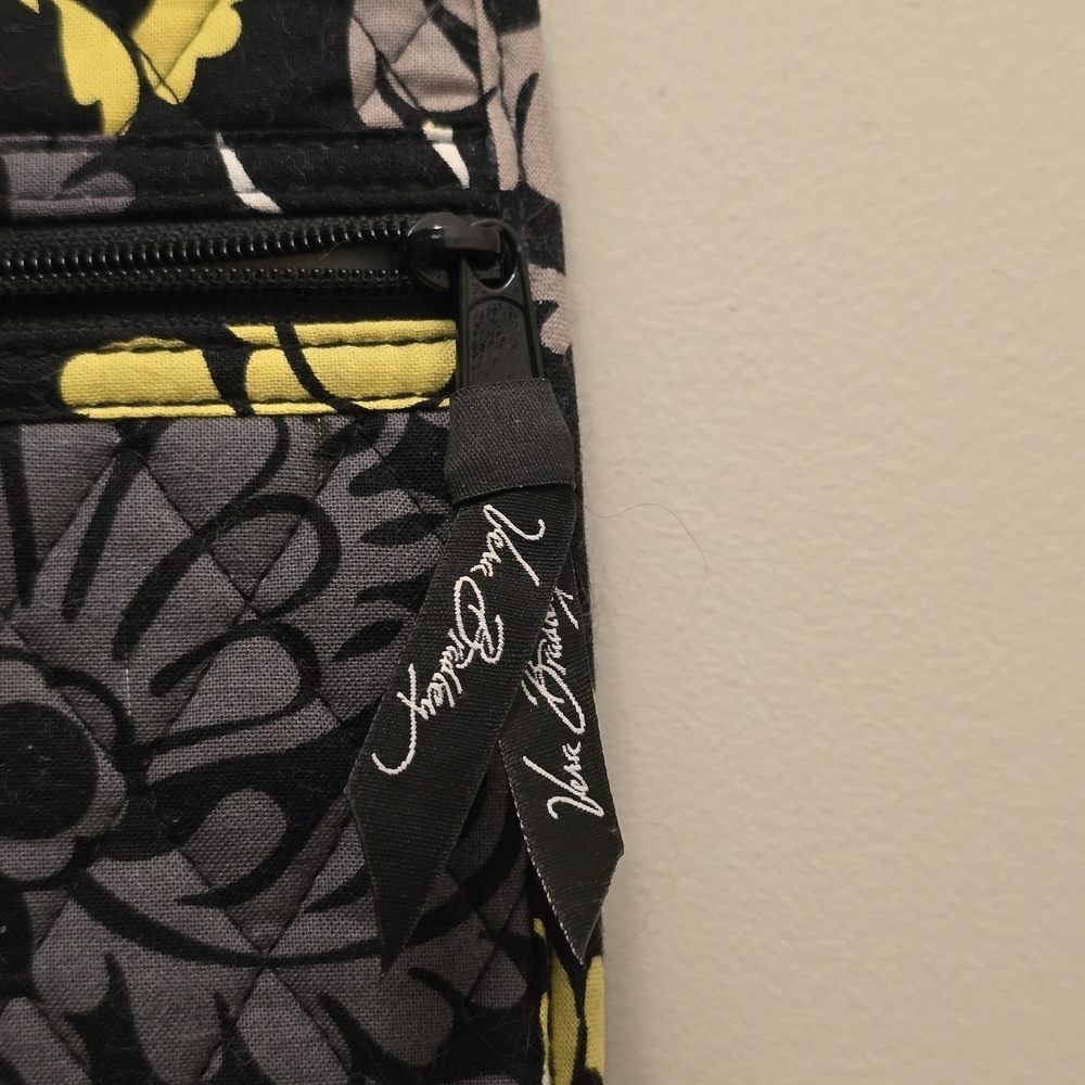 Vera Bradley Retired Black and Yellow Floral Travel Bag - Picture 5 of 12